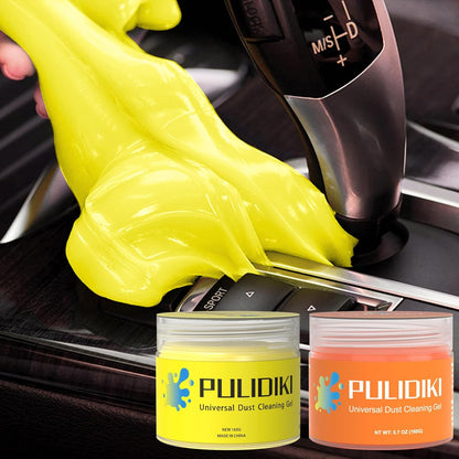 Car Cleaning Gel Yellow and Car Cleaning Putty Orange Bundle